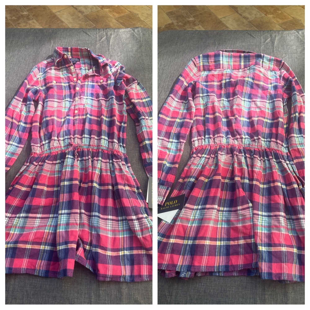 NWT Polo Ralph Lauren (Girls sz 12)
Red Plaid Flannel Andover Shirt Dress